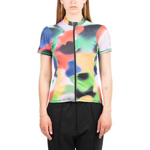 Brain Dead Tops - Brain Dead Colorful Floral Women’s Cycling Jersey Large